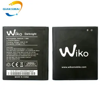 Új Wiko darknight mobiltelefon, Új, eredeti, Minőségi 2000mAh darknight Akkumulátor+követőkód